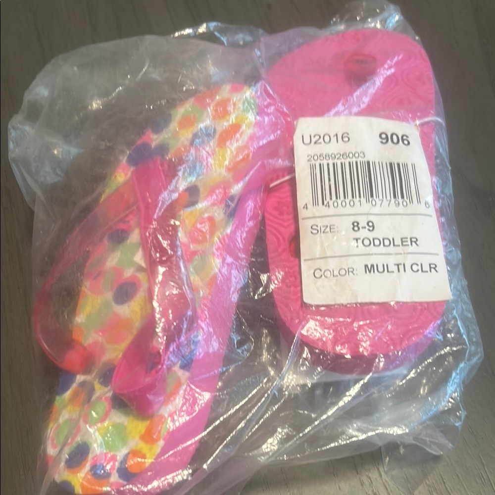 The Children's Place Pink Multi-Color Flip Flops